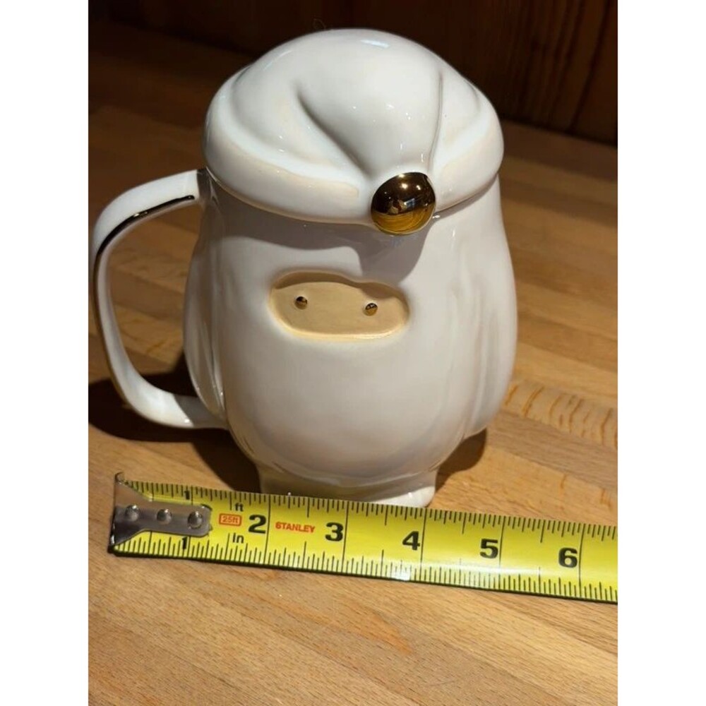 West Elm Yeti cocoa mug with lid